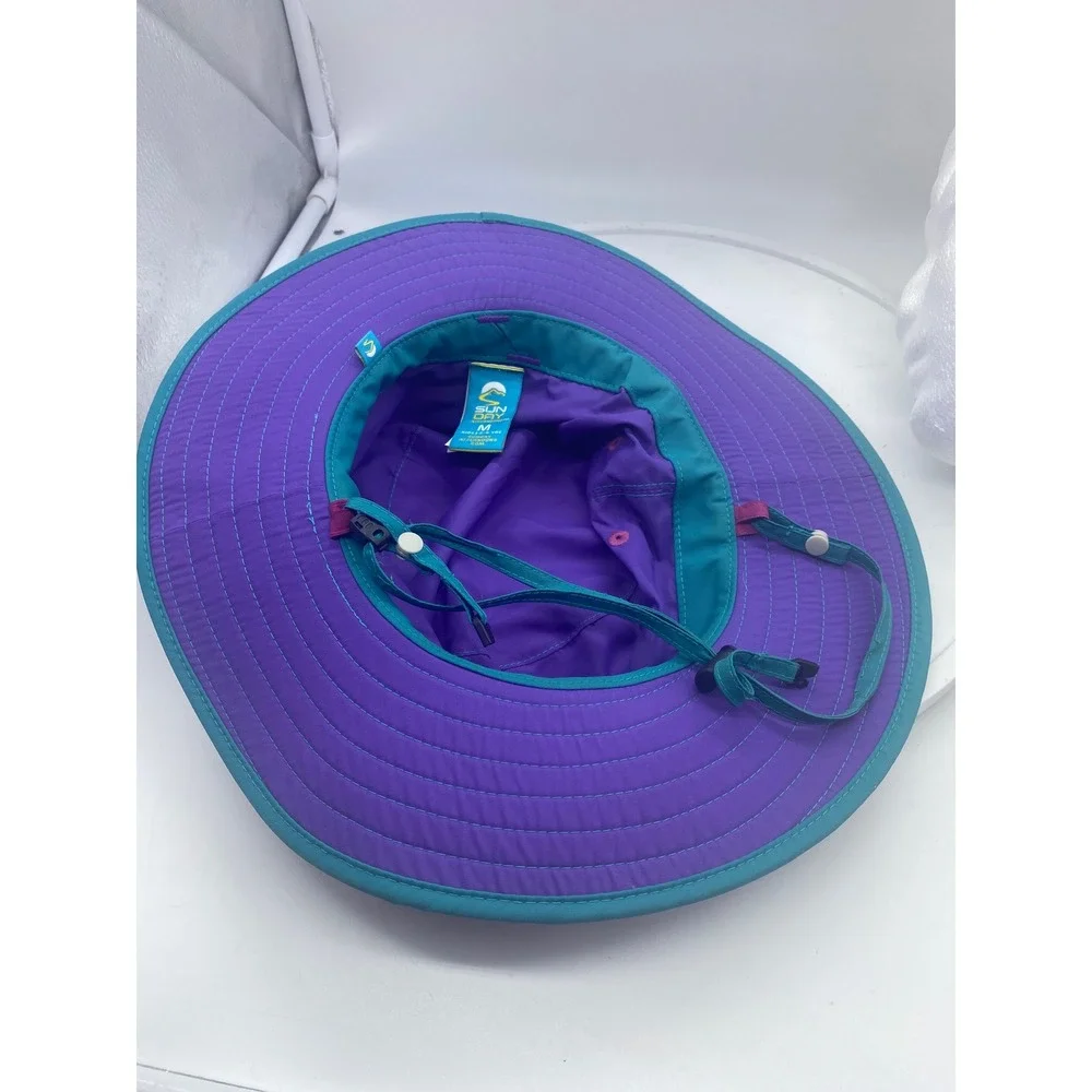Sunday Afternoons Kids Play Hat Floral Pink Purple Sun Hat Size‎ M 12-15 Years